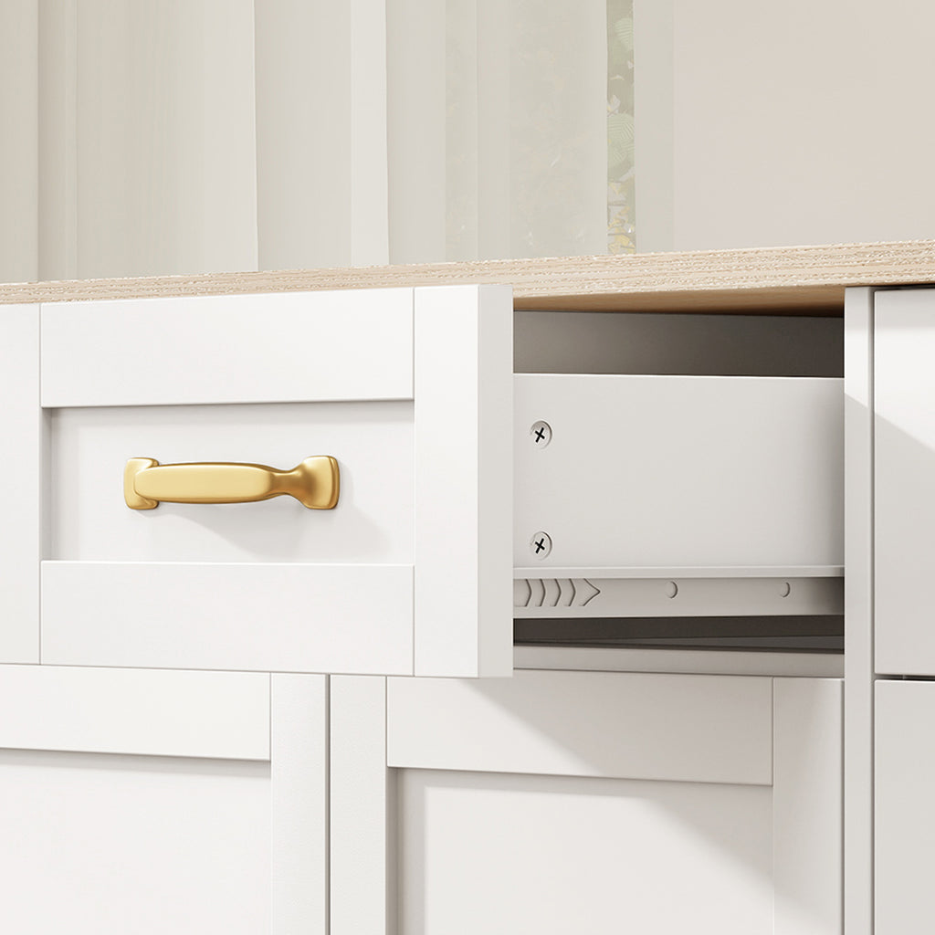 Sideboard Buffet Cabinet with Four Drawers and Adjustable Shelves