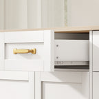 Sideboard Buffet Cabinet with Four Drawers and Adjustable Shelves