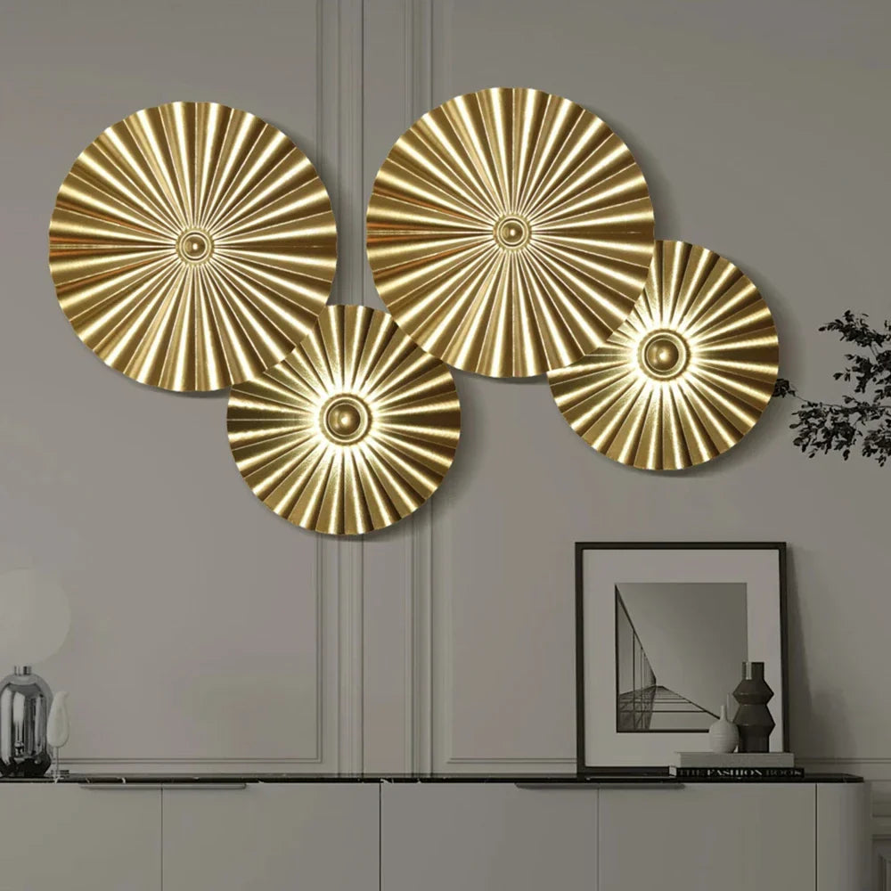 Nordic Gold Metal Wall Hanging