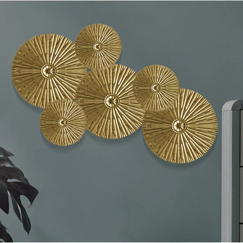 Nordic Gold Metal Wall Hanging