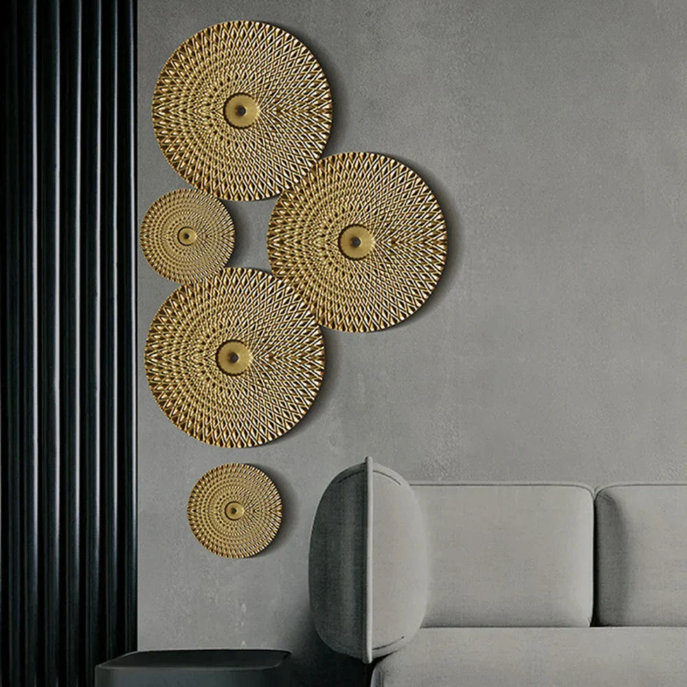 Nordic Gold Metal Wall Hanging