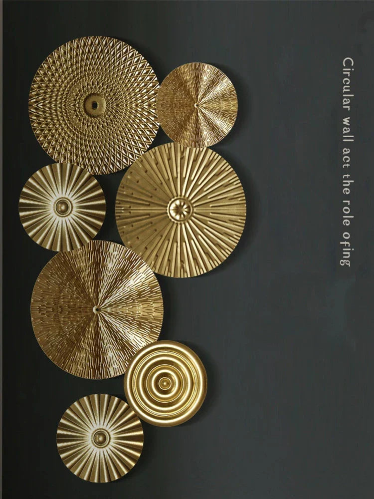 Nordic Gold Metal Wall Hanging