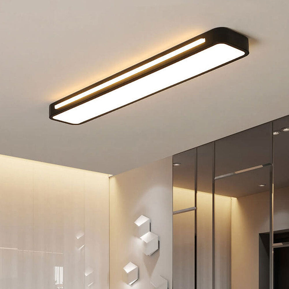 Nordic Minimalist Long LED Ceiling Light Fixture Contemporary Home Lighting