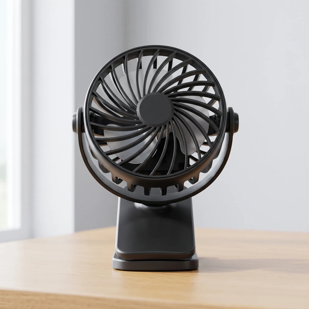 Portable Rechargeable Clip-On Desk Fan for Home Office Cooling