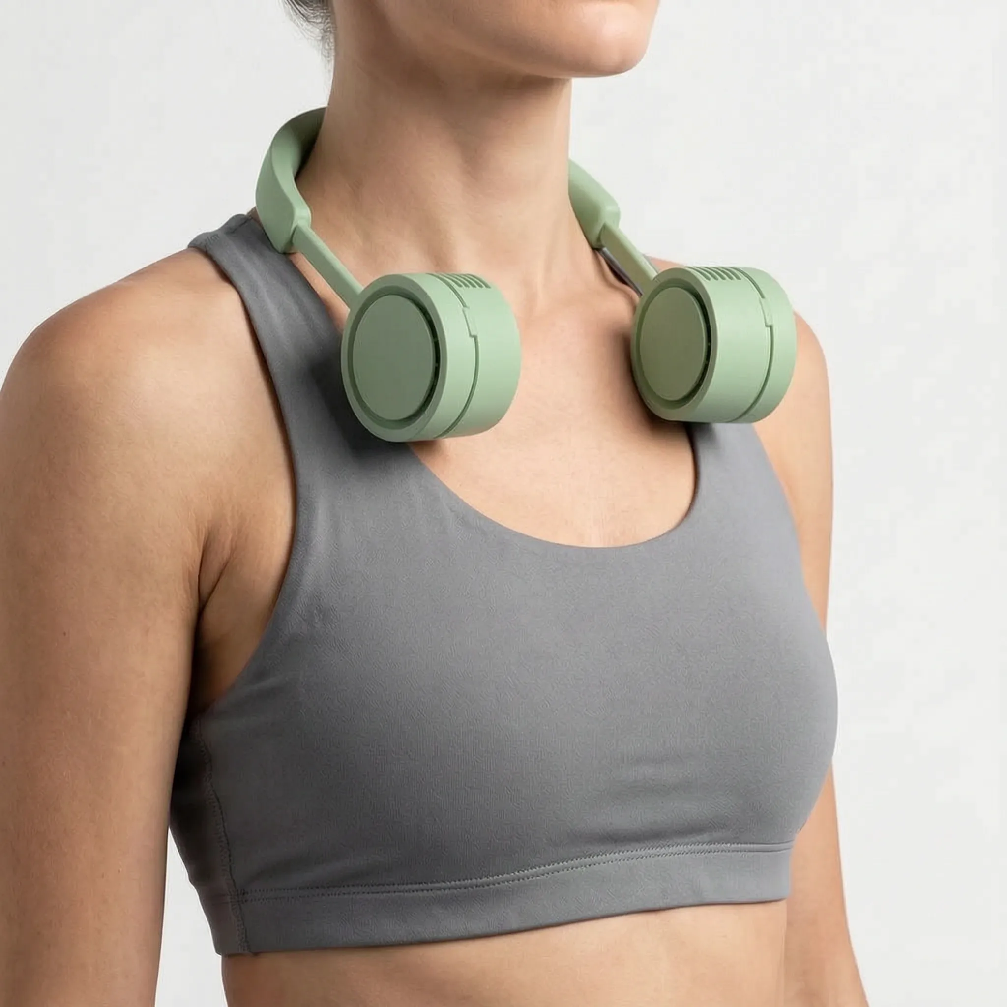 Foldable Portable Neck Fan Wearable Personal Cooling Device