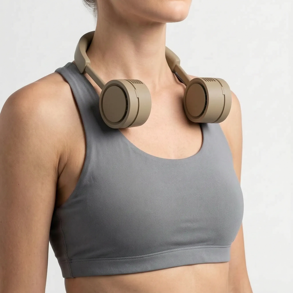 Foldable Portable Neck Fan Wearable Personal Cooling Device