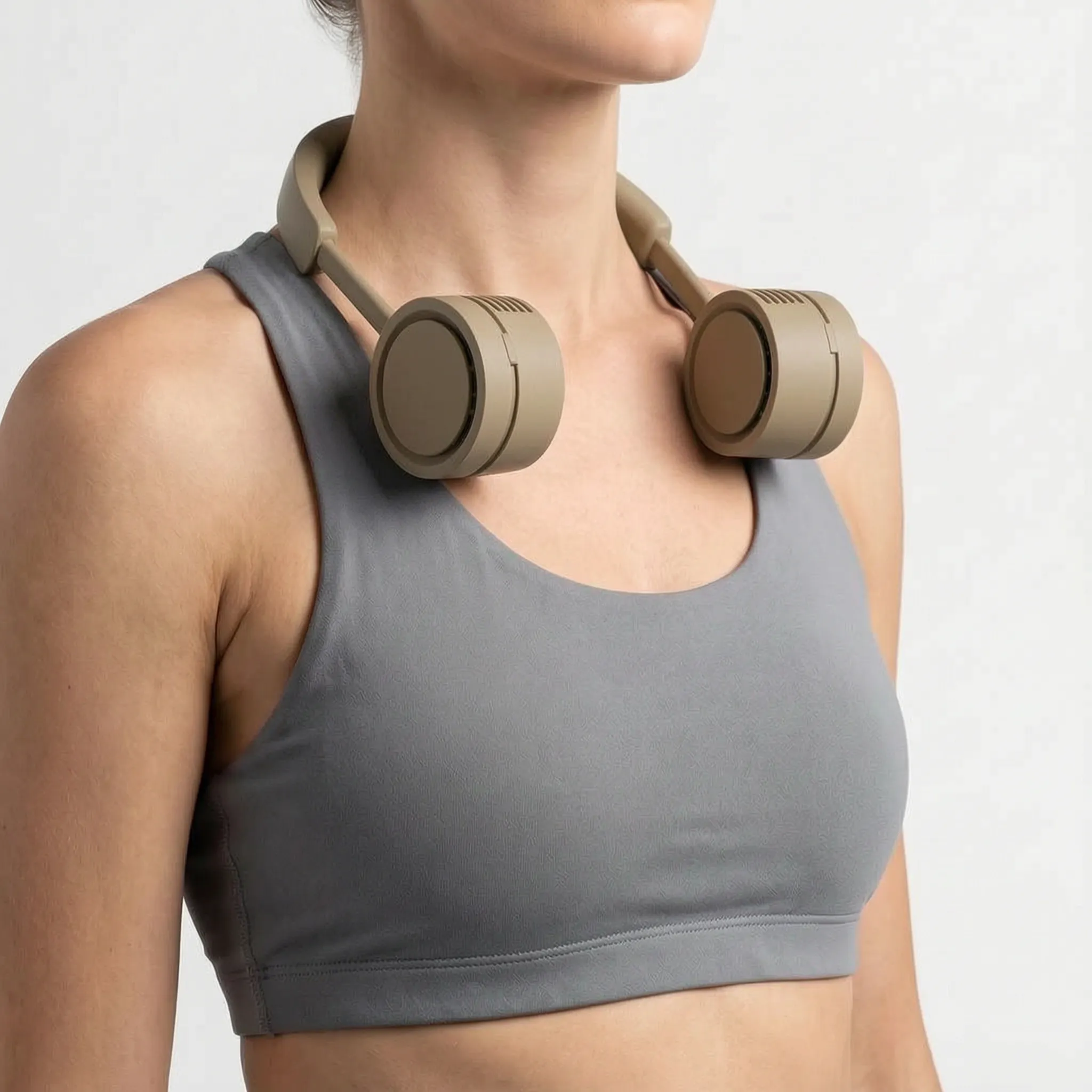 Foldable Portable Neck Fan Wearable Personal Cooling Device