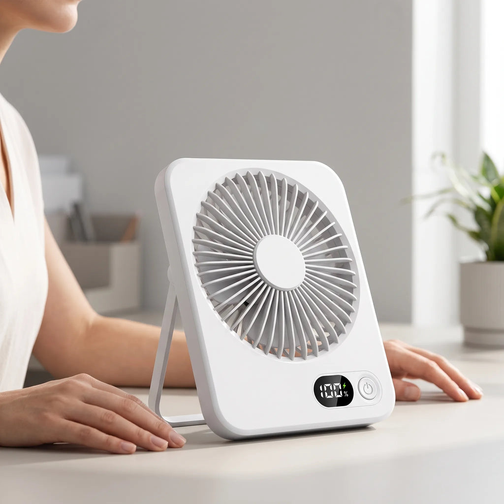Compact Folding Desk Fan for Home Office Quiet Cooling