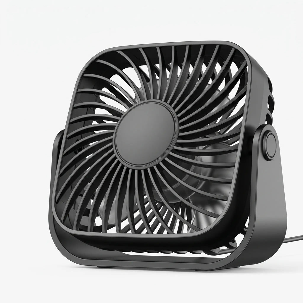 Compact Adjustable Tabletop Cooling Fan for Home Office and Bedroom