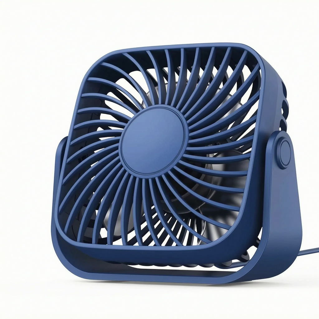 Compact Adjustable Tabletop Cooling Fan for Home Office and Bedroom