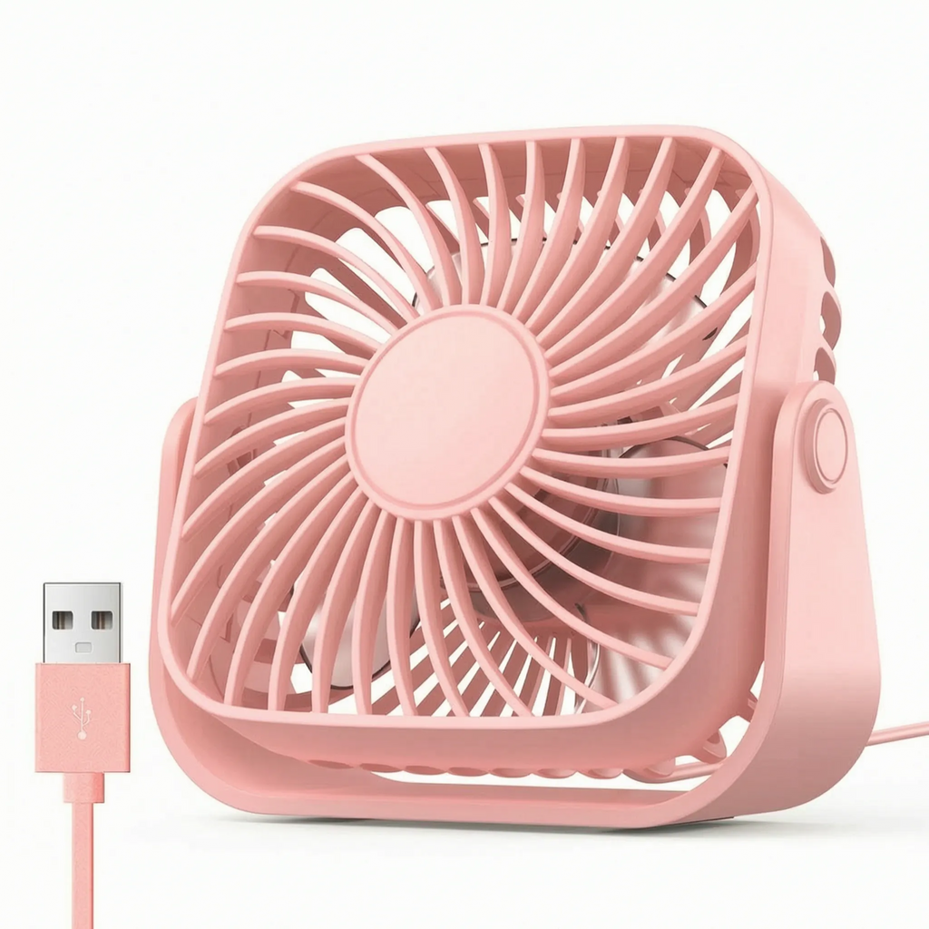 Compact Adjustable Tabletop Cooling Fan for Home Office and Bedroom