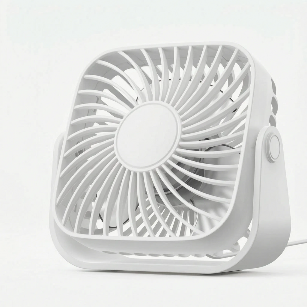 Compact Adjustable Tabletop Cooling Fan for Home Office and Bedroom