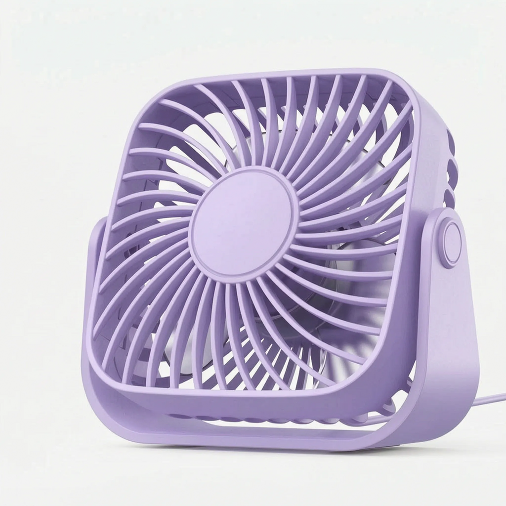 Compact Adjustable Tabletop Cooling Fan for Home Office and Bedroom