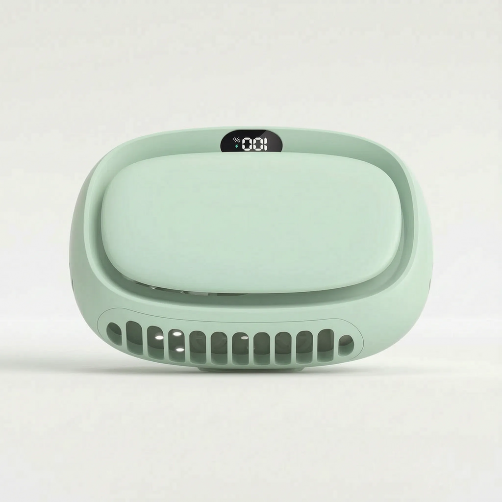 Compact Wearable Neck Fan for Hands-Free Cooling Outdoor and Home Use