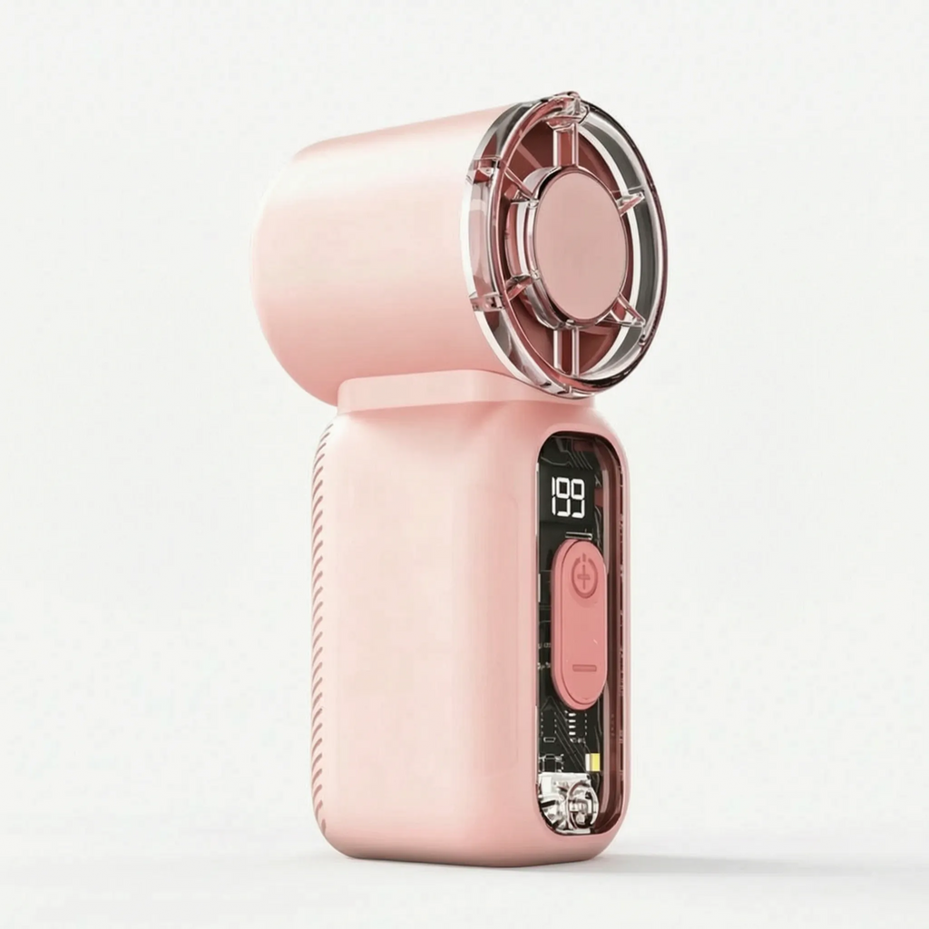 Compact Digital Travel Fan with Chill Mode and LED Display