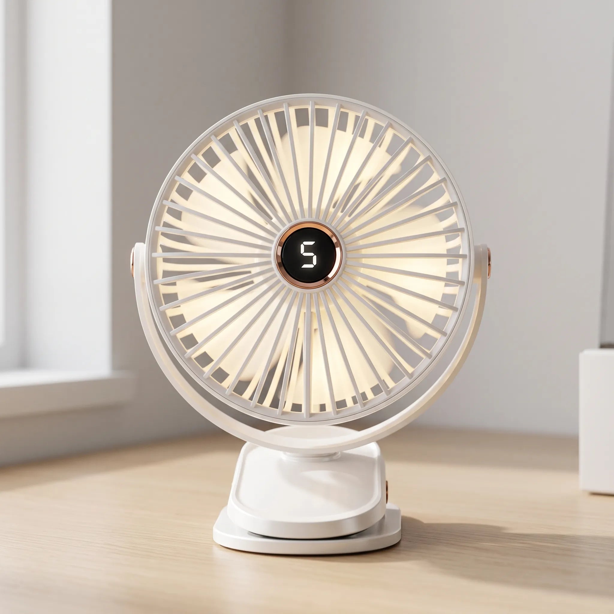 Rechargeable Clip-On Desk Fan Portable Cooling Solution for Home Office