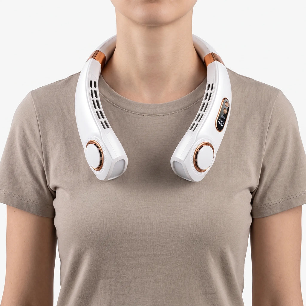 Bladeless Wearable Neck Fan for Personal Cooling Portable Hands-Free Design