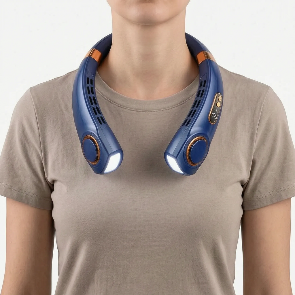 Bladeless Wearable Neck Fan for Personal Cooling Portable Hands-Free Design