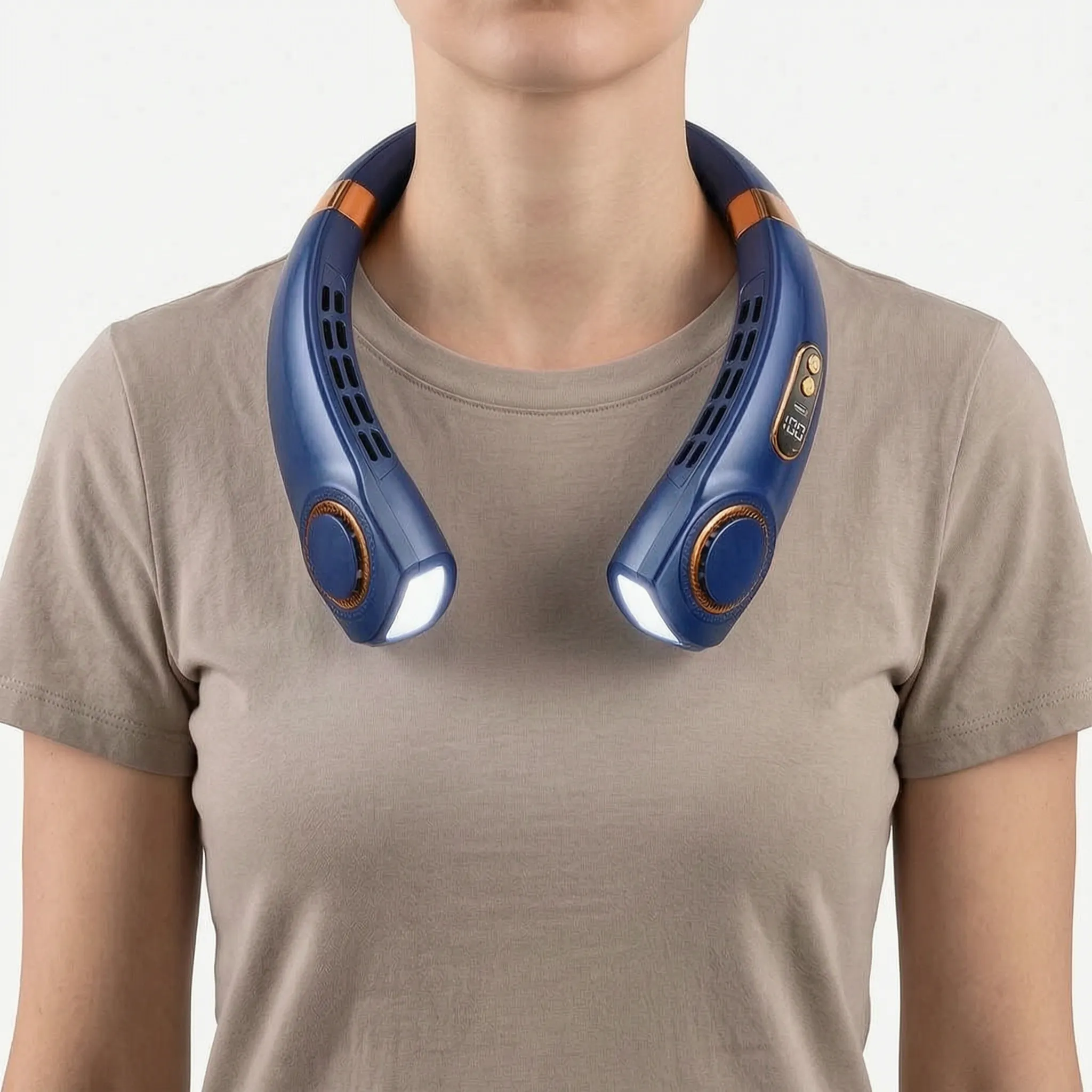 Bladeless Wearable Neck Fan for Personal Cooling Portable Hands-Free Design