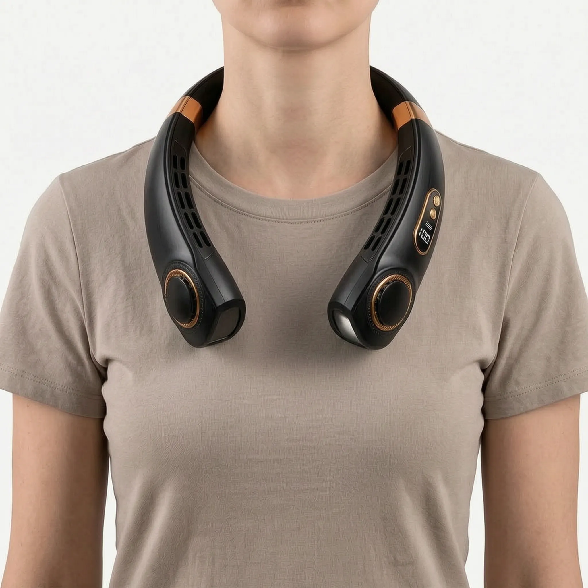 Bladeless Wearable Neck Fan for Personal Cooling Portable Hands-Free Design