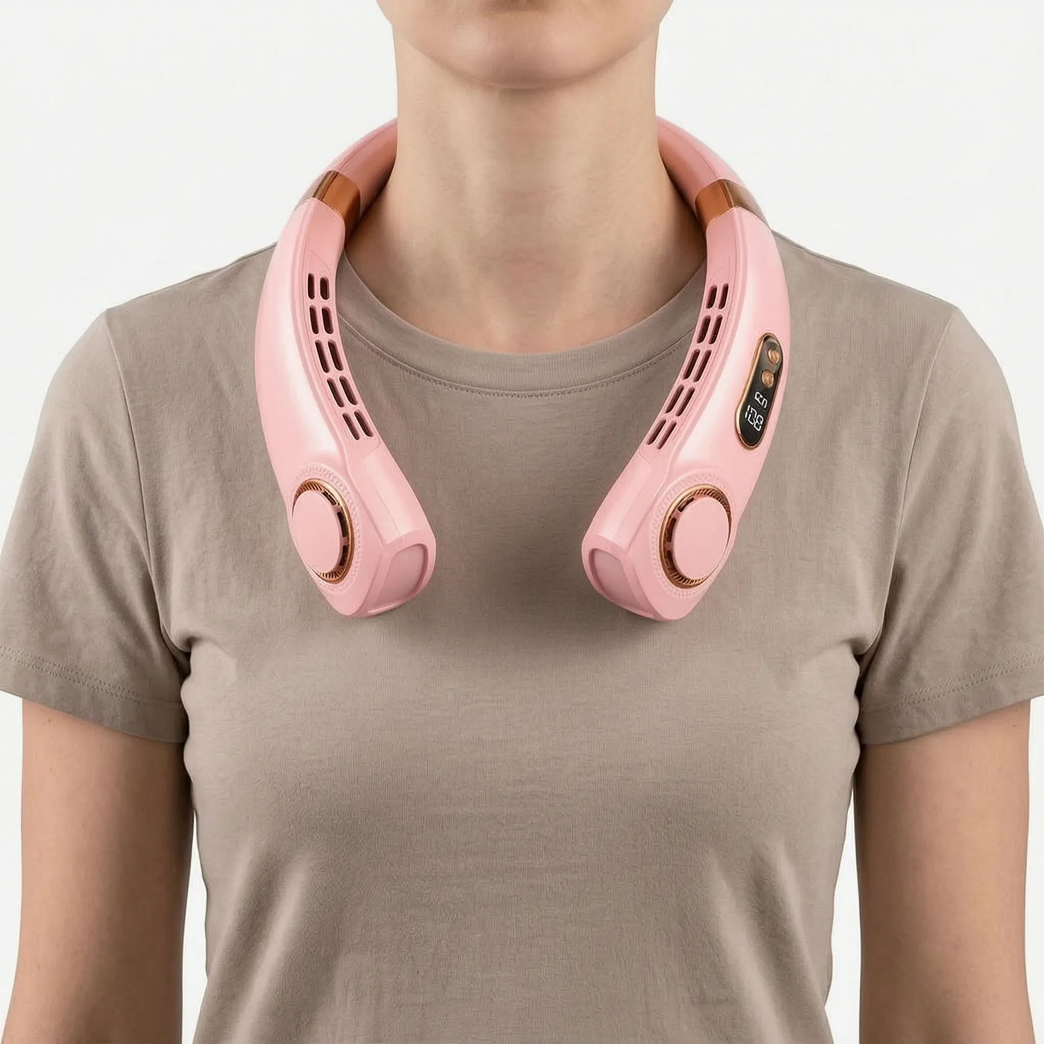 Bladeless Wearable Neck Fan for Personal Cooling Portable Hands-Free Design
