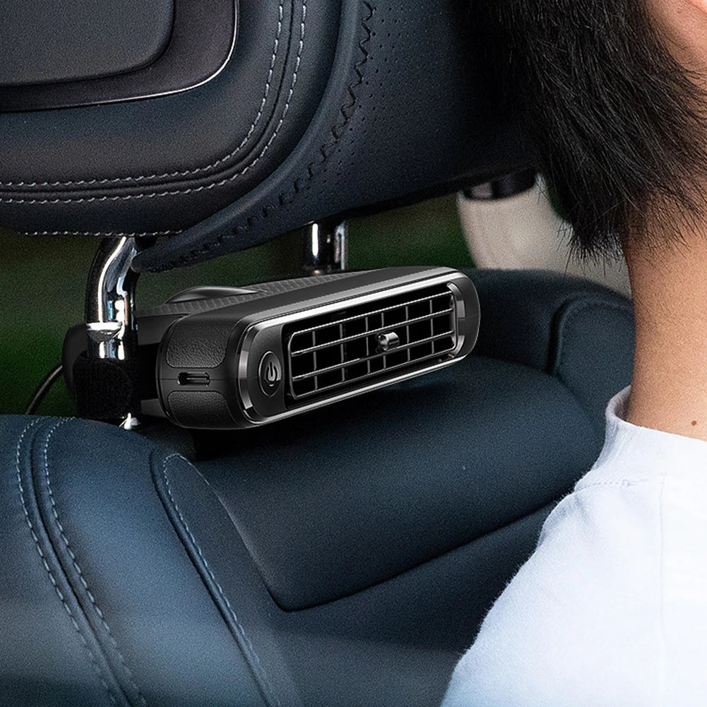 Adjustable Car Headrest Cooling Fan with Frigid Air Technology