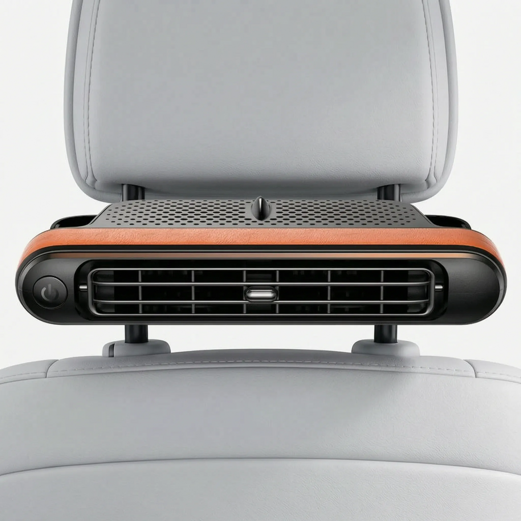 Adjustable Car Headrest Cooling Fan with Frigid Air Technology