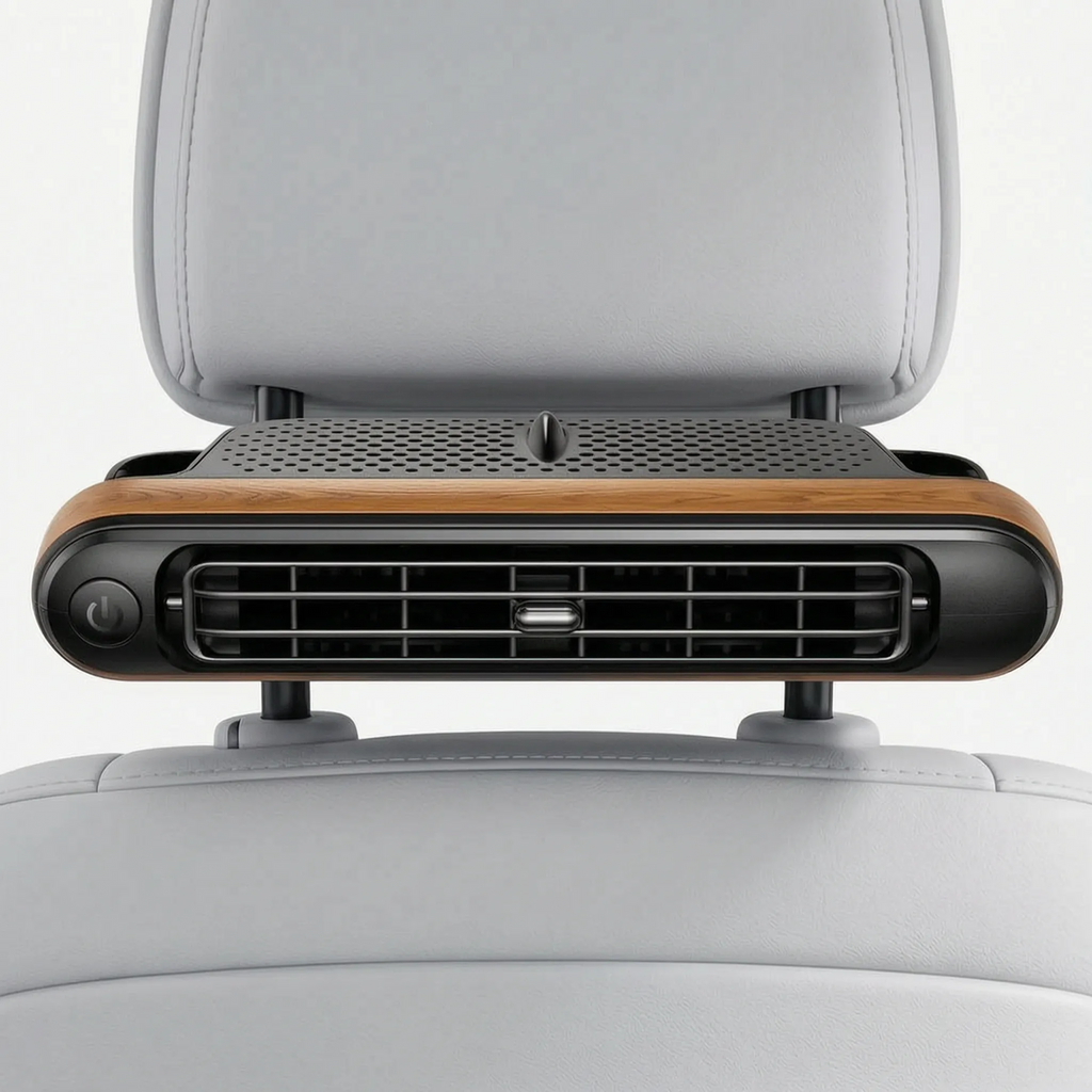 Adjustable Car Headrest Cooling Fan with Frigid Air Technology