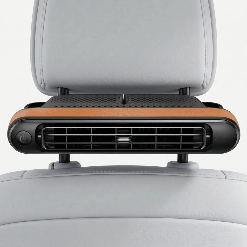 Adjustable Car Headrest Cooling Fan with Frigid Air Technology