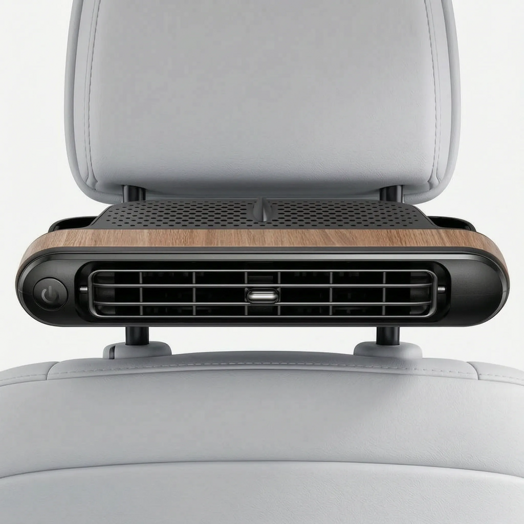 Adjustable Car Headrest Cooling Fan with Frigid Air Technology
