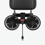 Dual Head Car Cooling Fan Portable Air Circulator for Vehicle Use