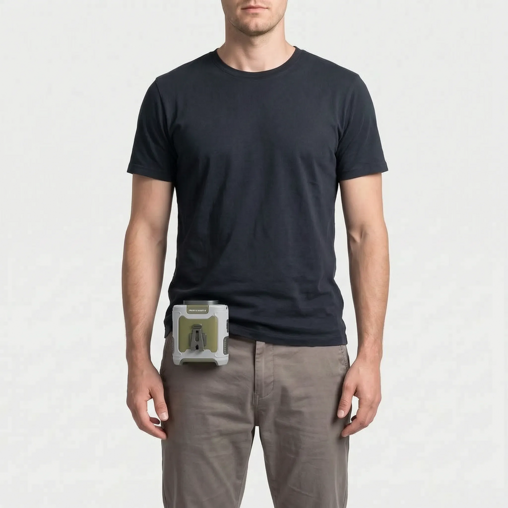 Rugged Wearable Waist Fan Portable Cooling Device for Outdoor Activities