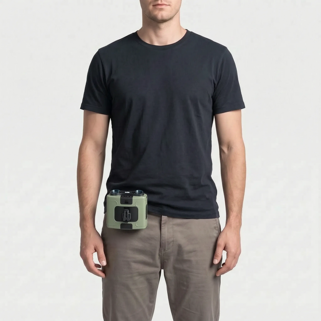 Rugged Wearable Waist Fan Portable Cooling Device for Outdoor Activities