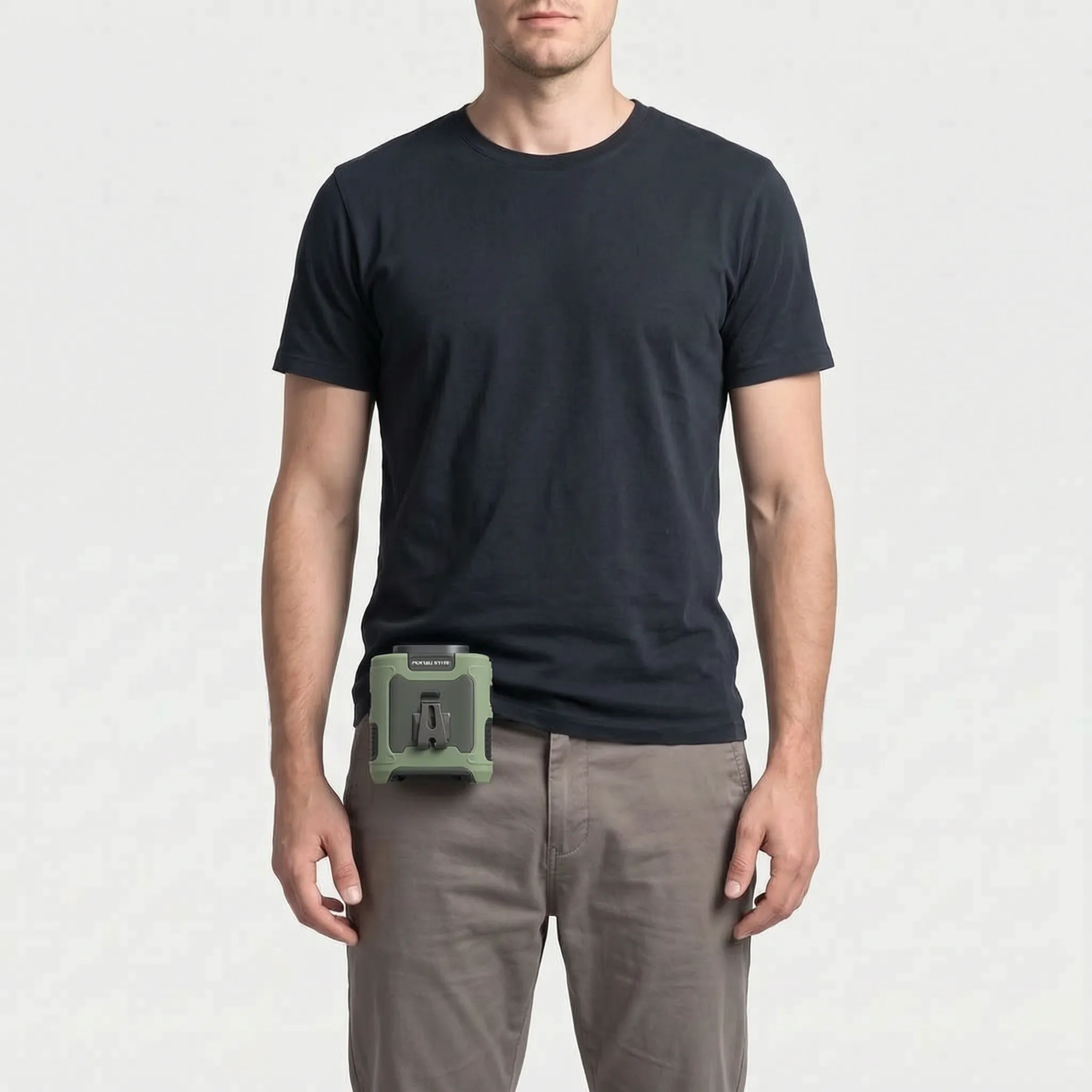 Rugged Wearable Waist Fan Portable Cooling Device for Outdoor Activities