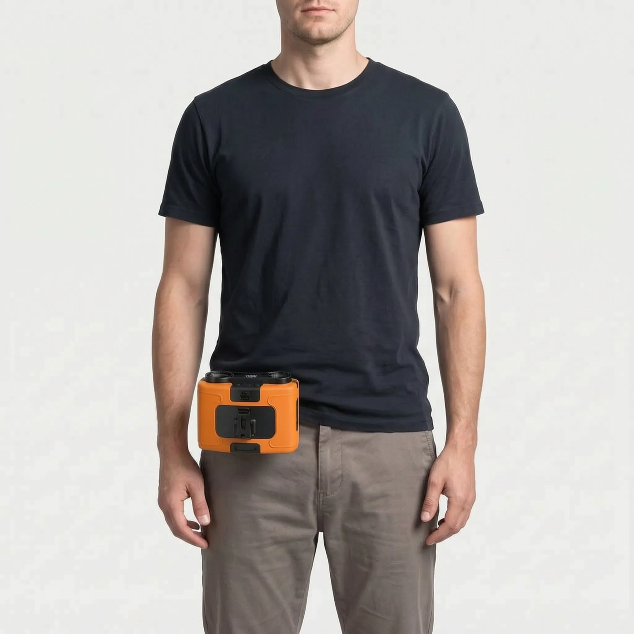 Rugged Wearable Waist Fan Portable Cooling Device for Outdoor Activities