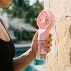 Compact Portable Handheld Misting Fan for Outdoor Cooling