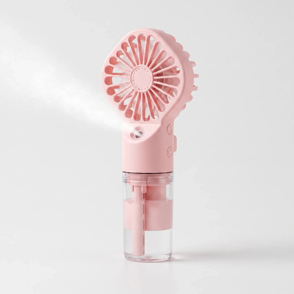 Compact Portable Handheld Misting Fan for Outdoor Cooling