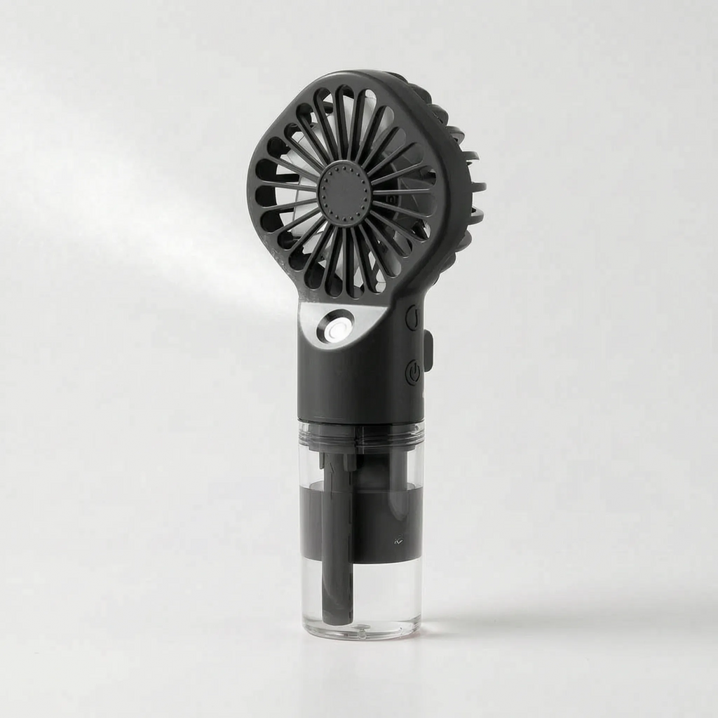 Compact Portable Handheld Misting Fan for Outdoor Cooling