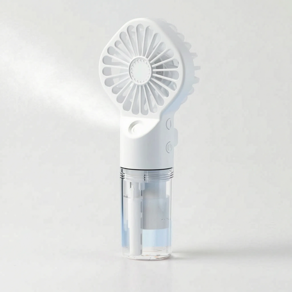 Compact Portable Handheld Misting Fan for Outdoor Cooling