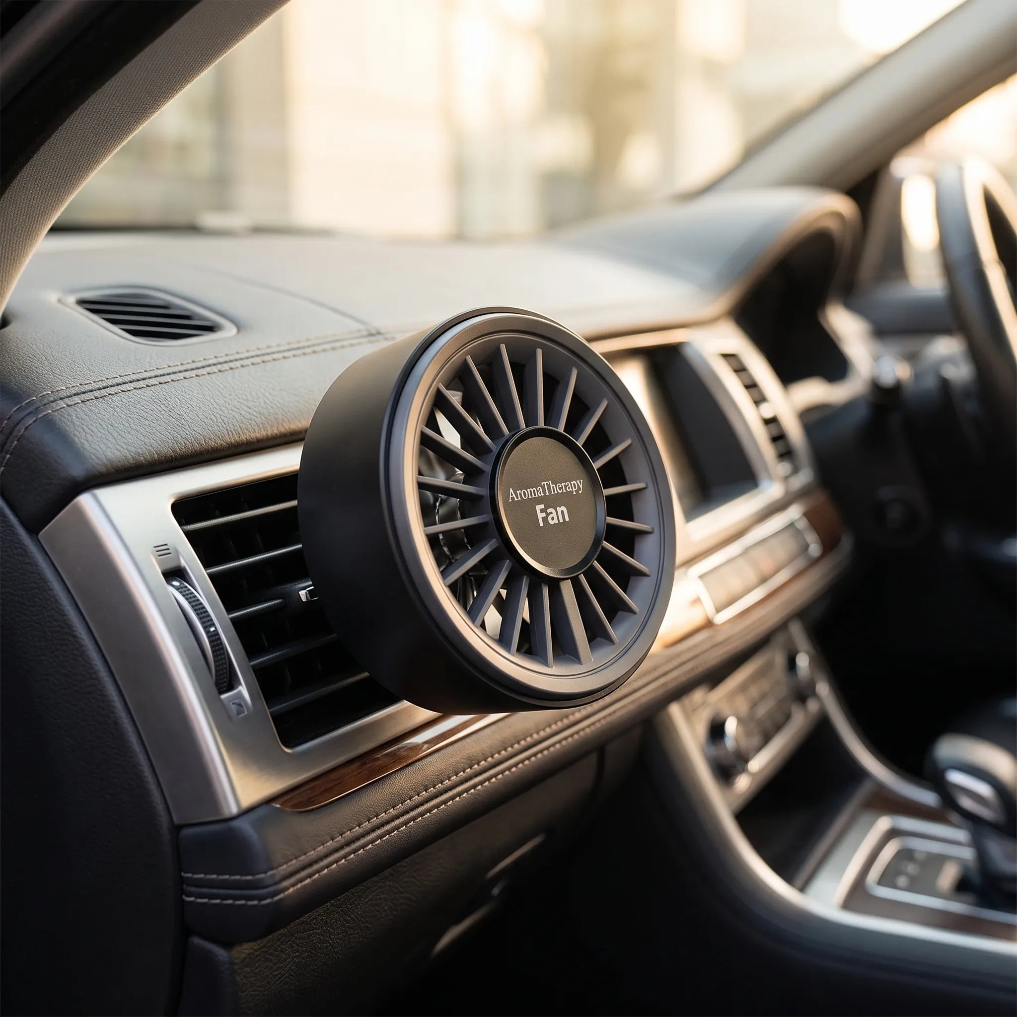 Compact Dashboard Air Outlet Fan with Scent Diffuser for Car Aromatherapy