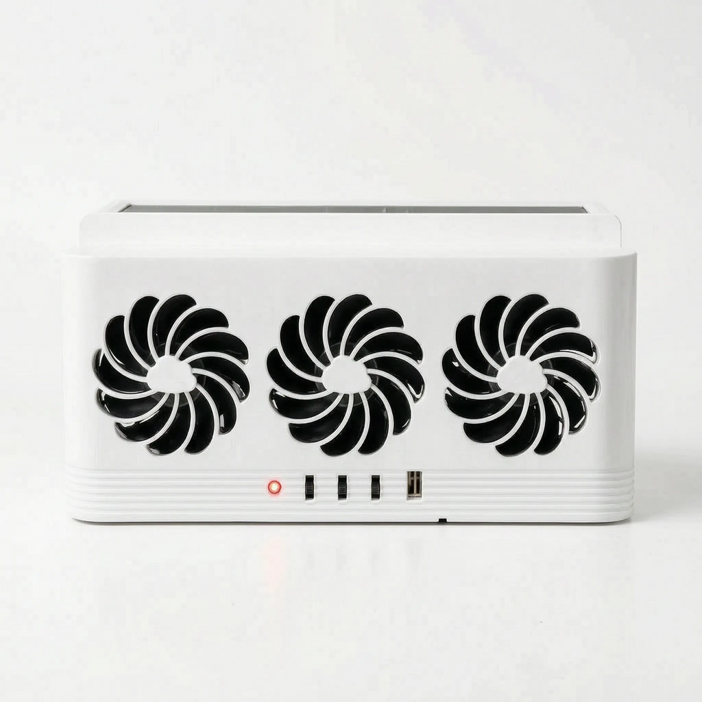 Window Mounted Solar Exhaust Fan for Energy Efficient Home Ventilation