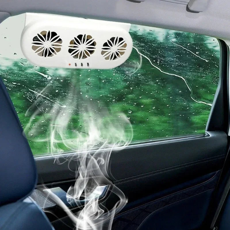 Solar Powered Car Window Fan for Fresh Air and Ventilation