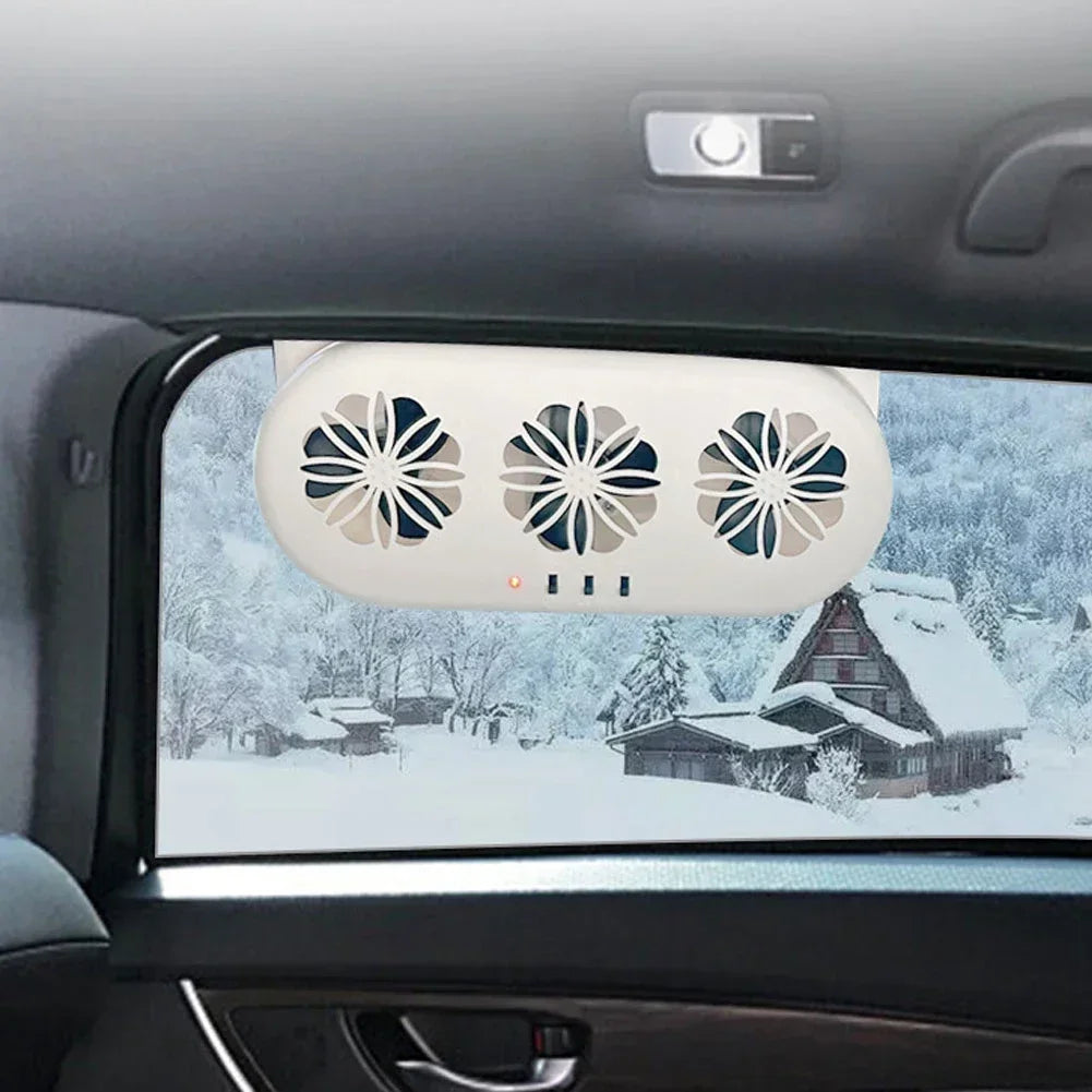Solar Powered Car Window Fan for Fresh Air and Ventilation