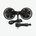 Adjustable Dual Head Car Fan for Vehicle Cooling and Air Circulation