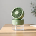Compact Rechargeable Water Mist Fan for Home and Garden Cooling