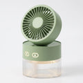 Compact Rechargeable Water Mist Fan for Home and Garden Cooling