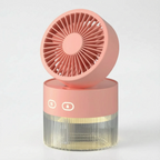 Compact Rechargeable Water Mist Fan for Home and Garden Cooling