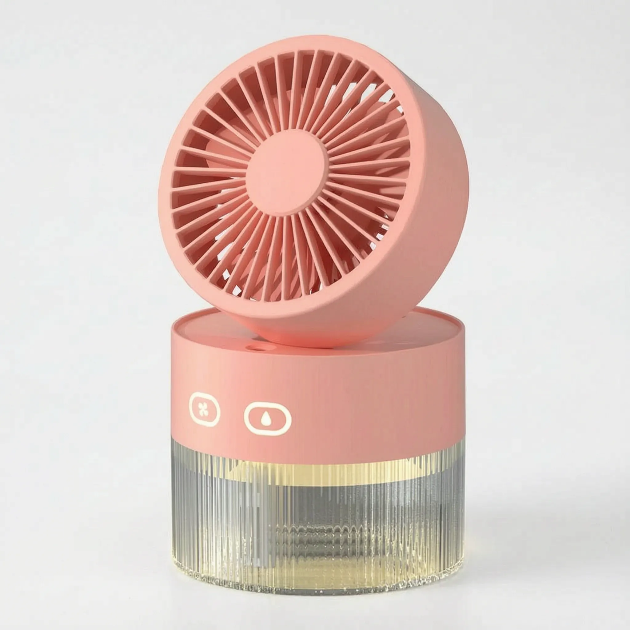 Compact Rechargeable Water Mist Fan for Home and Garden Cooling