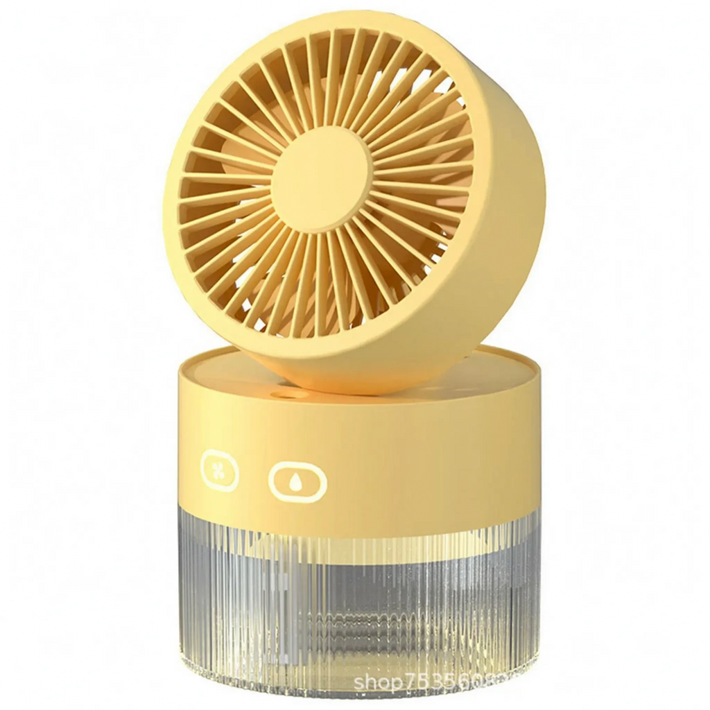 Compact Rechargeable Water Mist Fan for Home and Garden Cooling