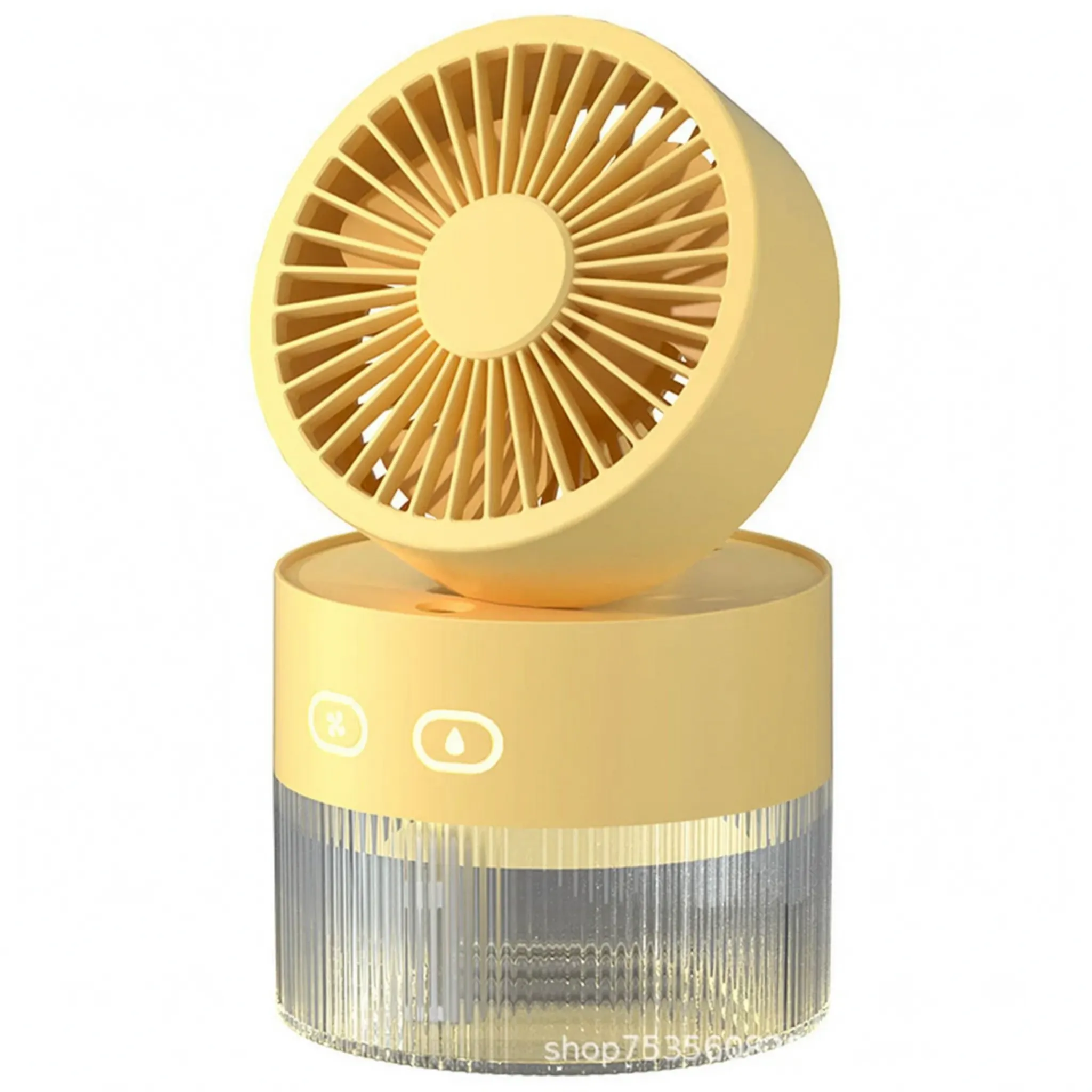 Compact Rechargeable Water Mist Fan for Home and Garden Cooling
